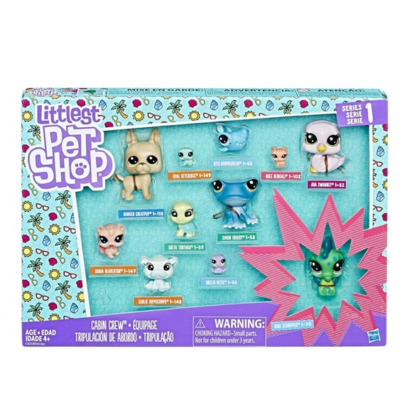 littlest pet shop # 1-147 dania beaverton pink beaver otter with purple eyes - Picture 6 of 6